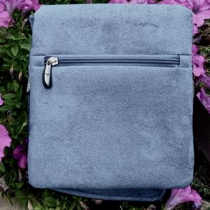 Travelon Blue Crossbody Bag & Passport Pouch /Wallet Set
